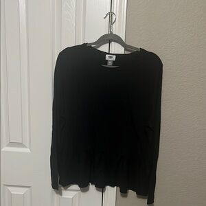 Classic Black Women's Top- Tulip style 2X